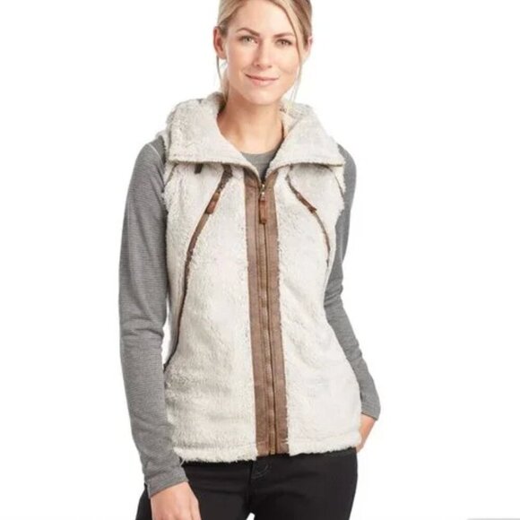 KÜHL Born In The Mountains Woman’s Faux Fur Vest Size XL Brown - Picture 9 of 9